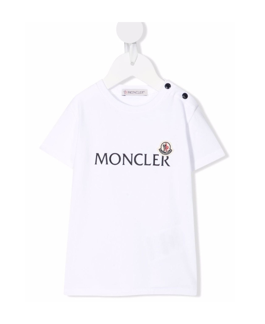 Moncler Logo-print Cotton T-shirt In White