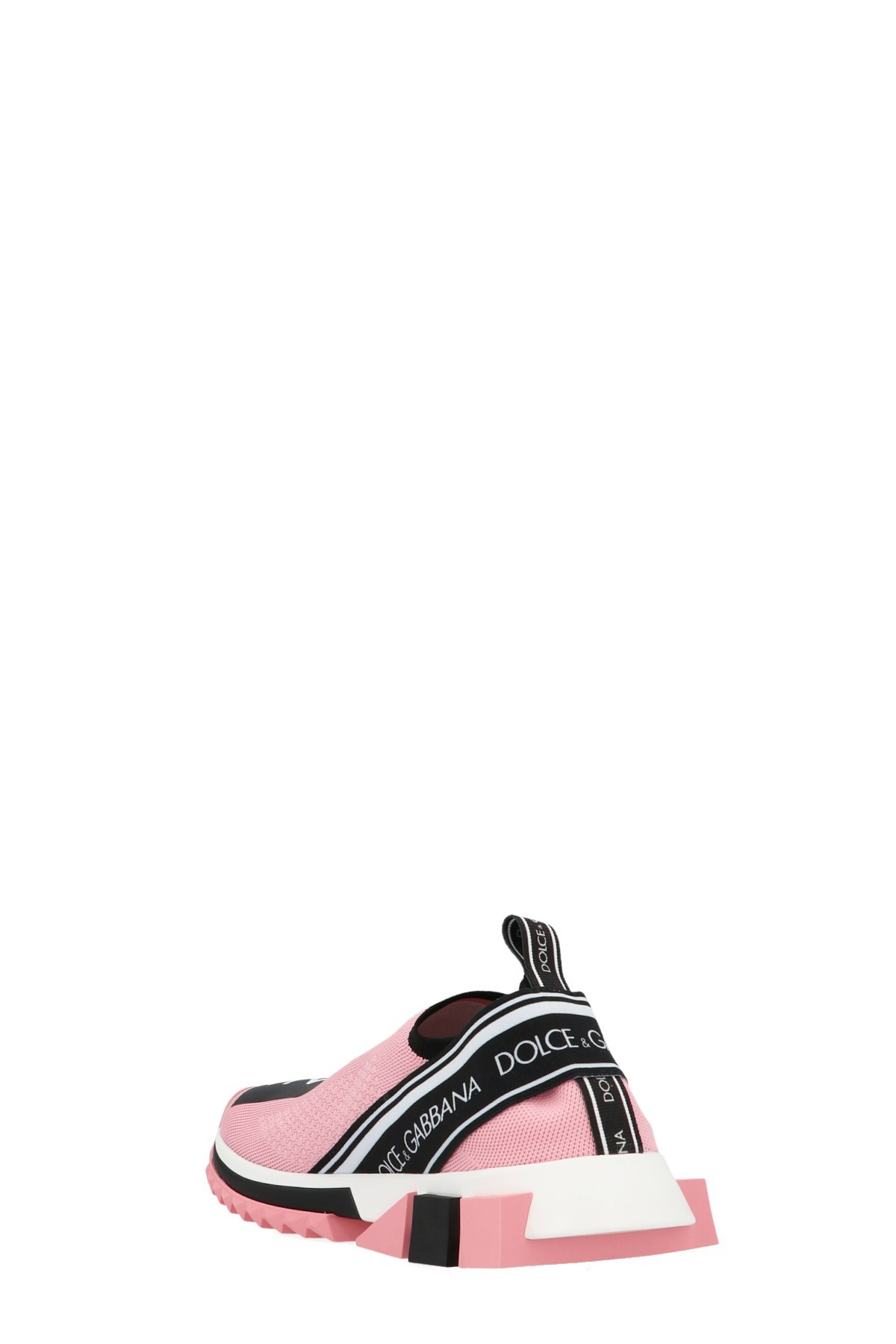 Dolce & Gabbana Sorrento Logo-print Mesh Sneakers In Pink