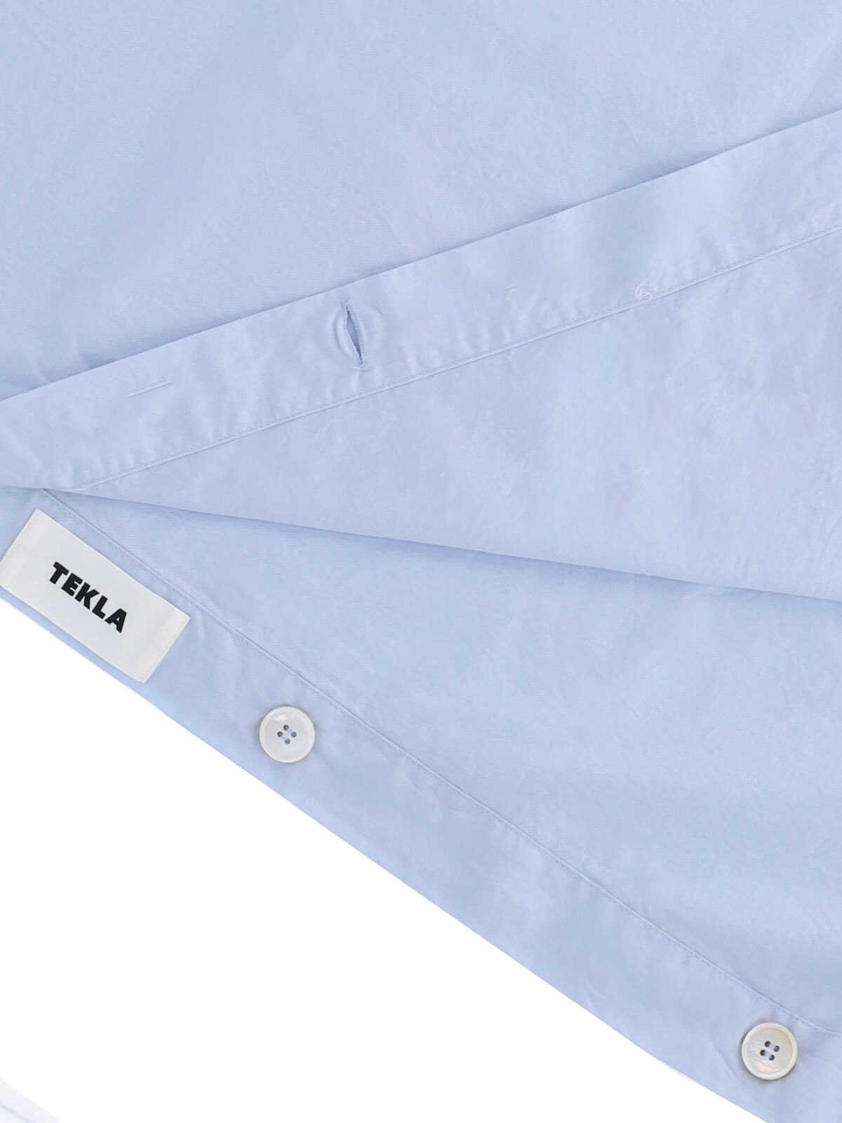 Tekla High-quality Percale Cotton Quilt Cover In Blue