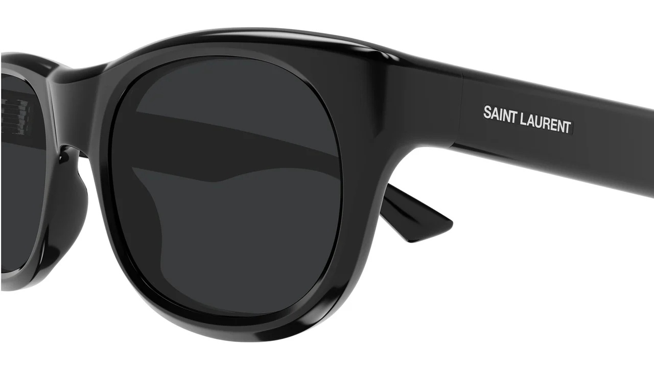 Saint Laurent Sl 815 Romy Linea Sl Logo 001 Black Black Sunglasses In Black