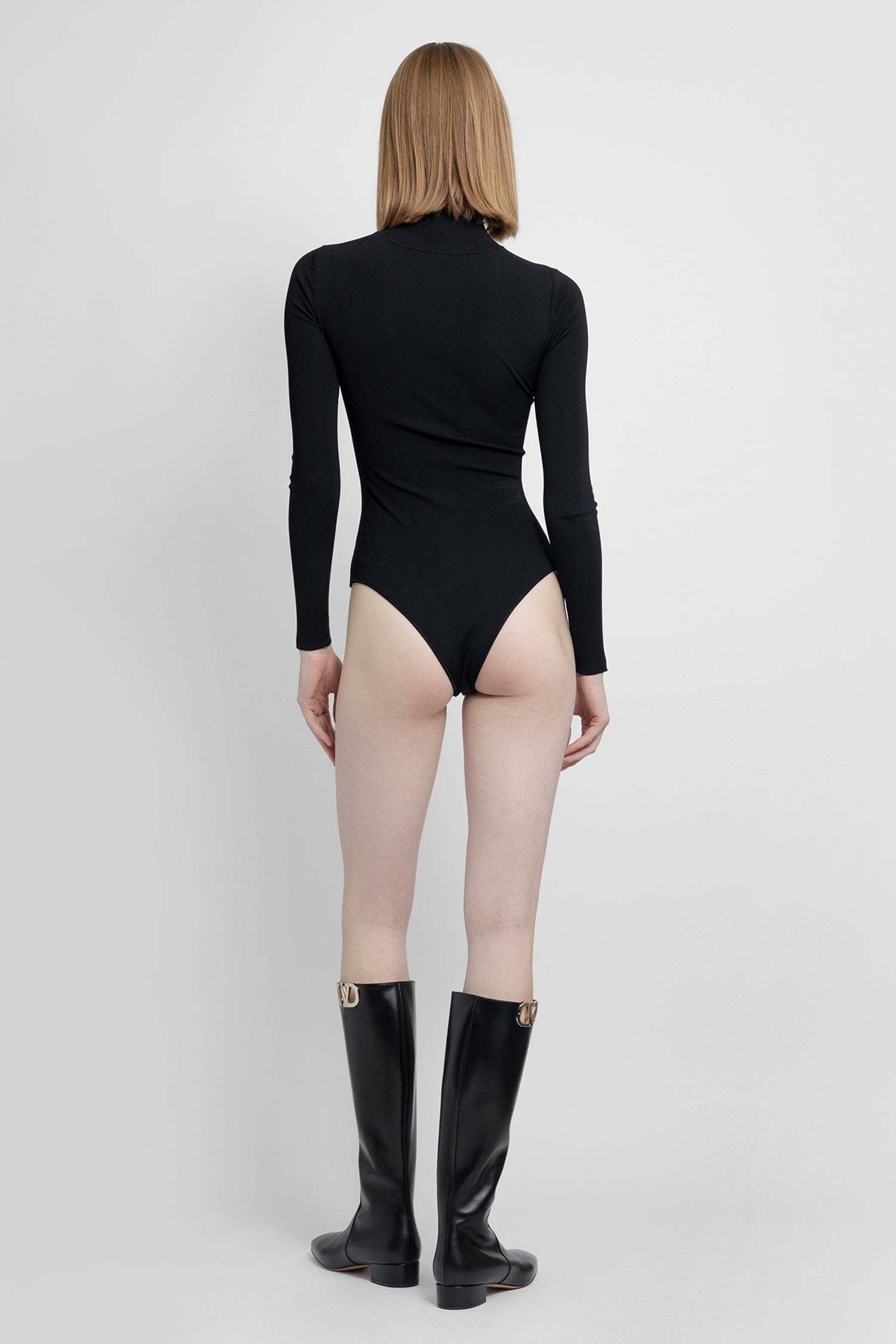 Valentino Long-sleeved Jumpsuit In Black