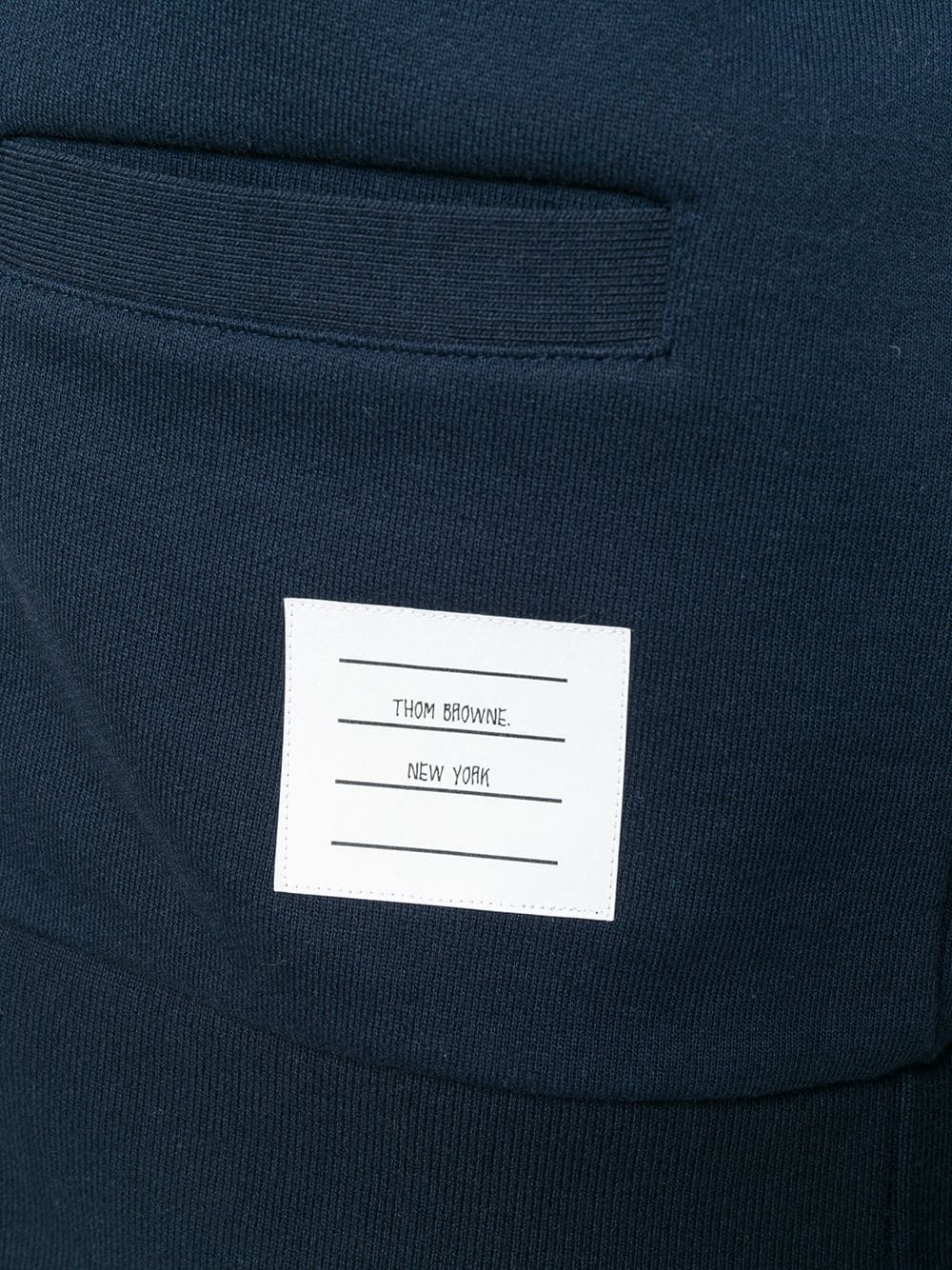 THOM BROWNE 4-BAR LOGO-PATCH CARDIGAN