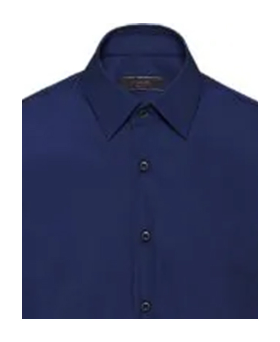 Prada Stretch-cotton Shirt In Blue