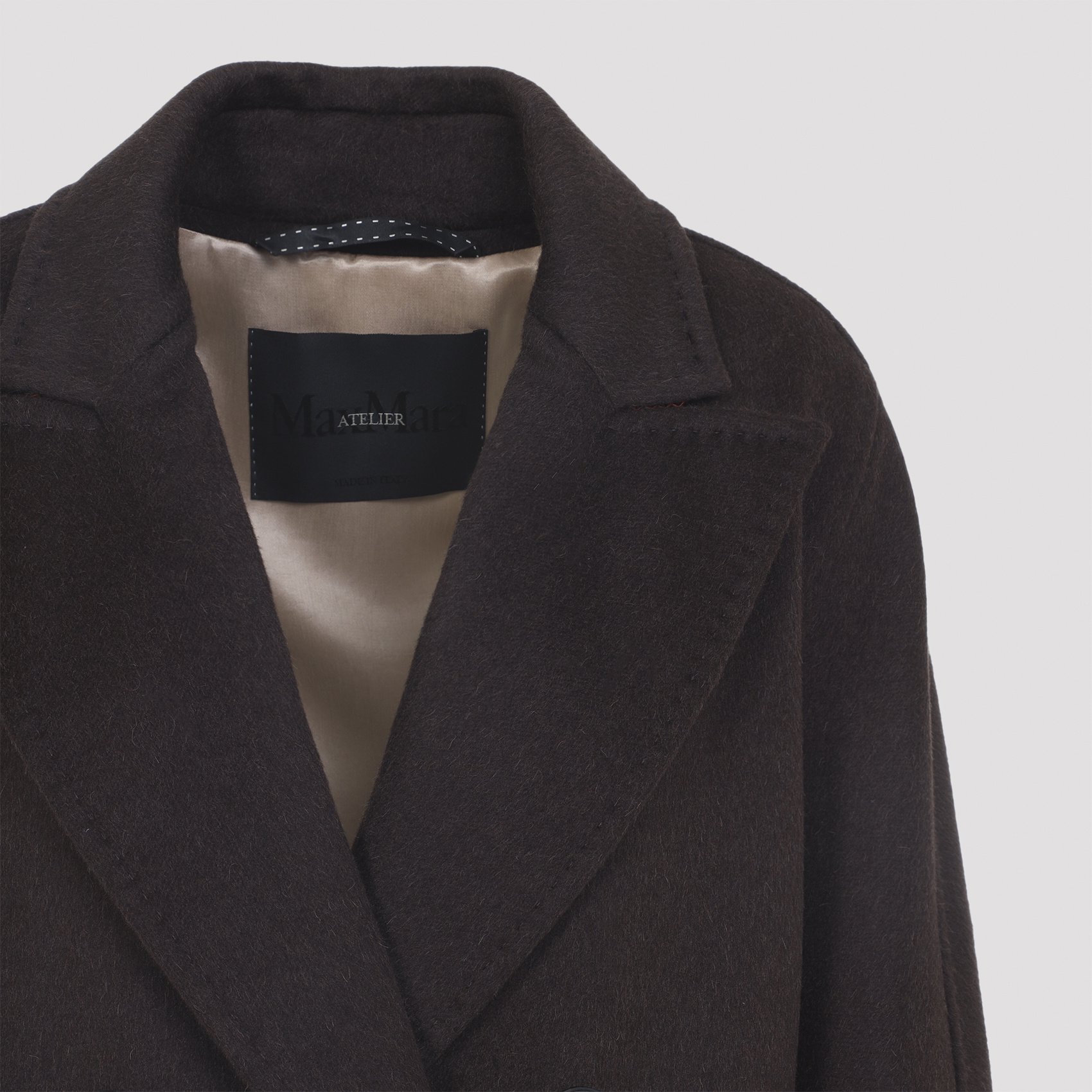 Max Mara Double-breasted Coat In Brown