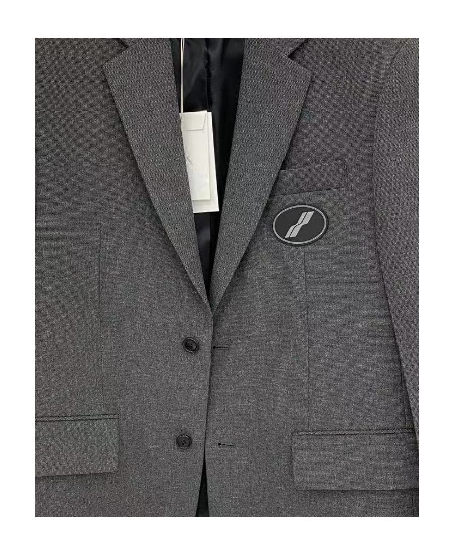 WE11 DONE LOGO-PATCH NOTCHED-LAPELS BLAZER