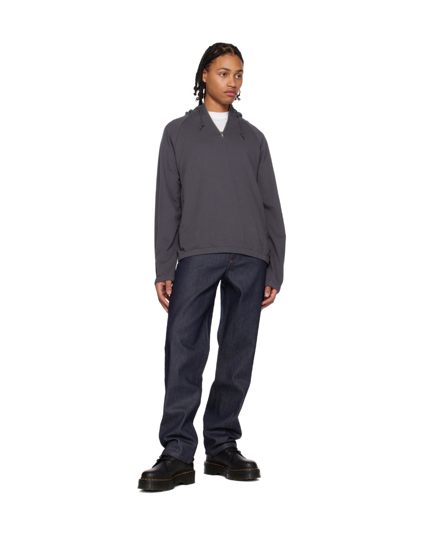 Apc Gray Ethan Hoodie In Black