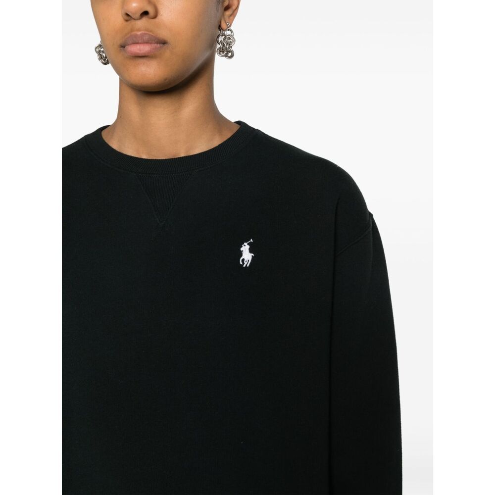 Polo Ralph Lauren Polo Pony Jersey Sweatshirt In Black