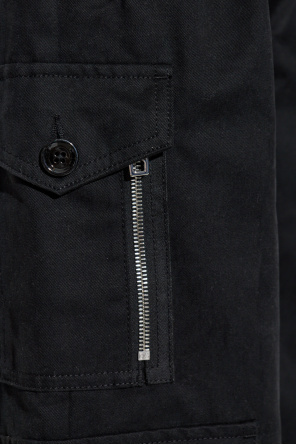 Dolce & Gabbana Zip-pocket Cargo Trousers In Black