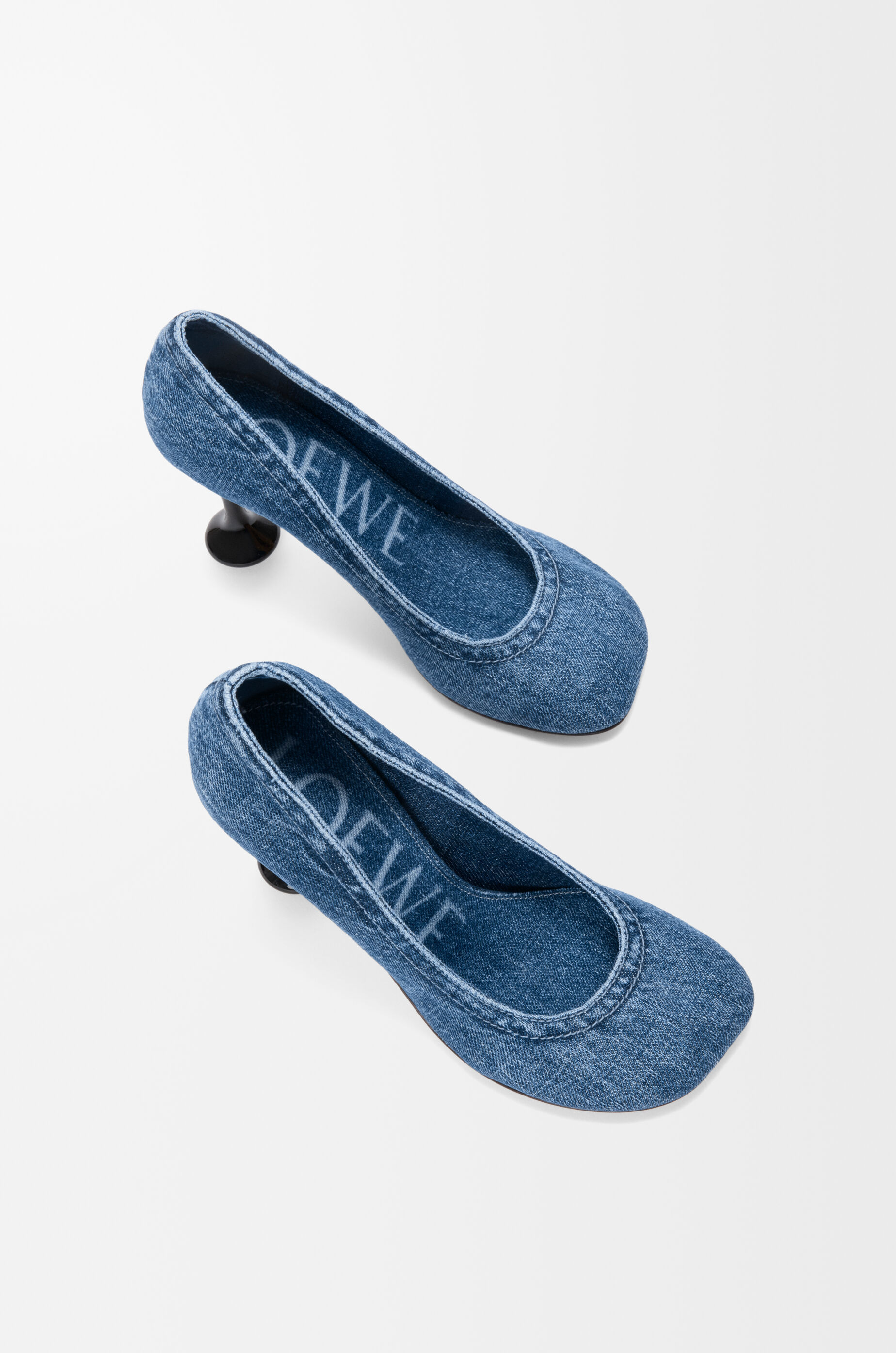 Loewe Toy Denim Drop Stiletto Pumps In Blue