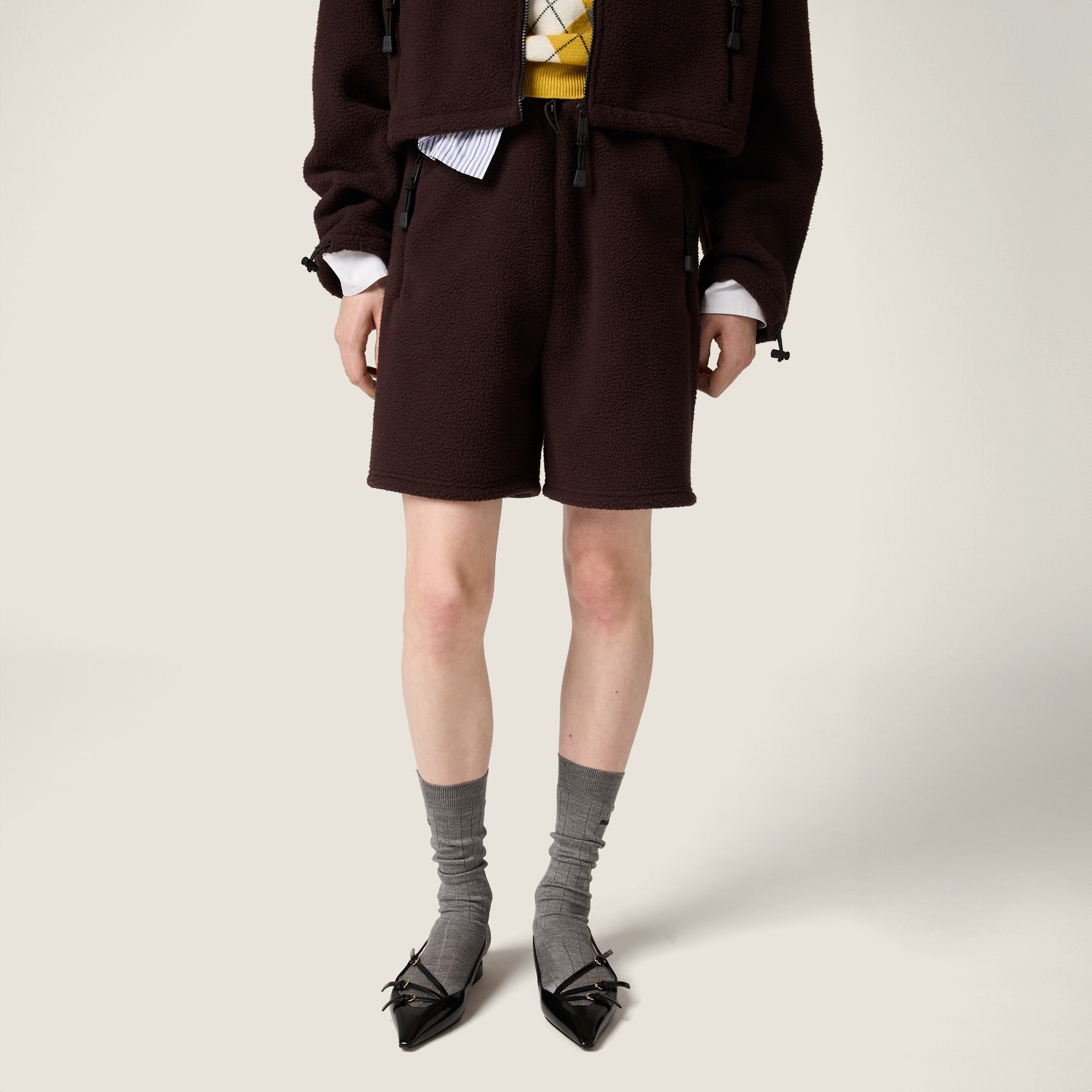 Miu Miu Slingback Ballerinas With Buckles In Black