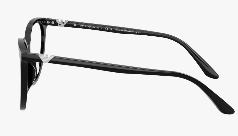 Emporio Armani Full Frame Plain Mirror In Black