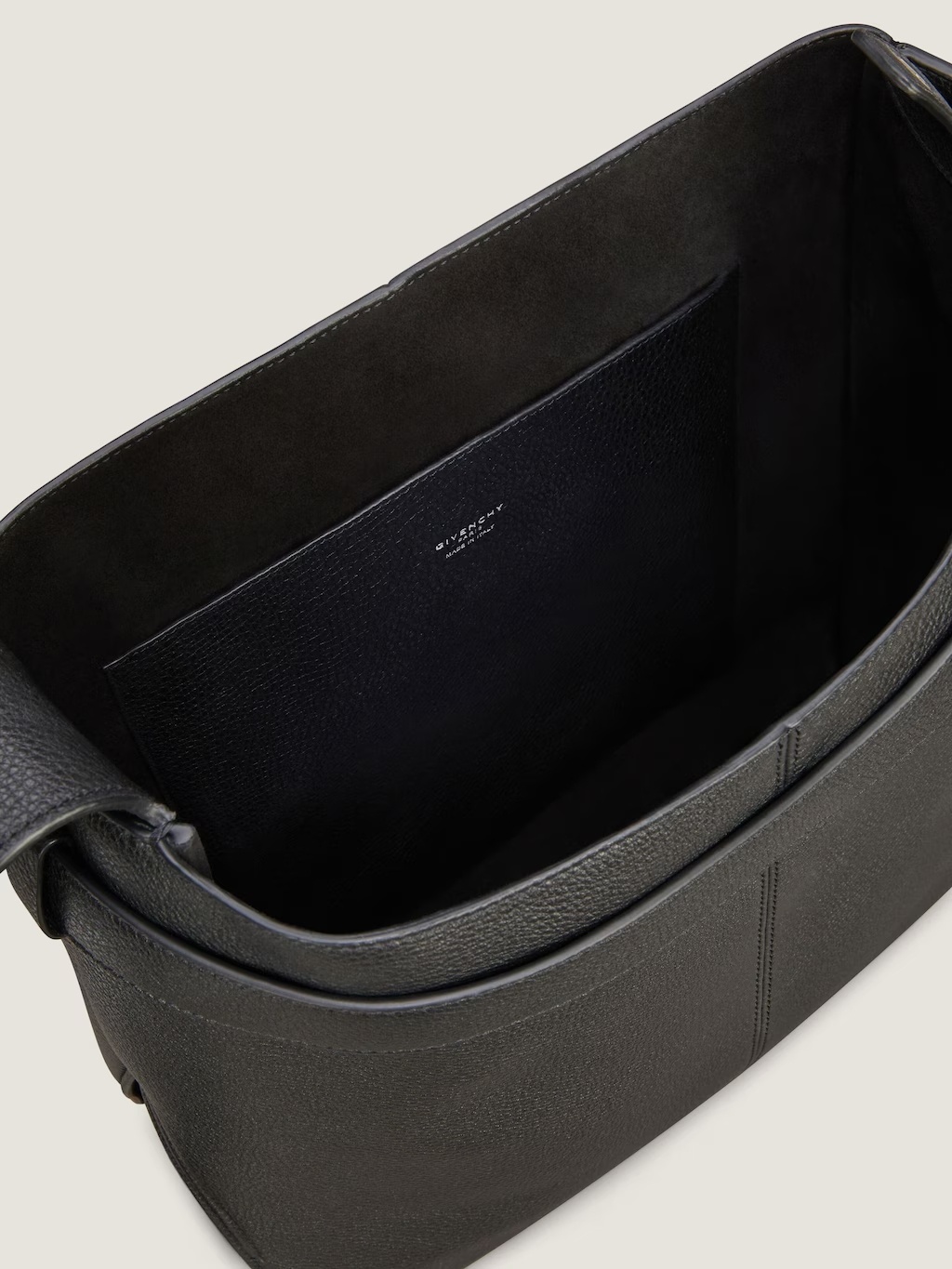 Givenchy Medium Belted Hobo Bag In Grained Leather In Black