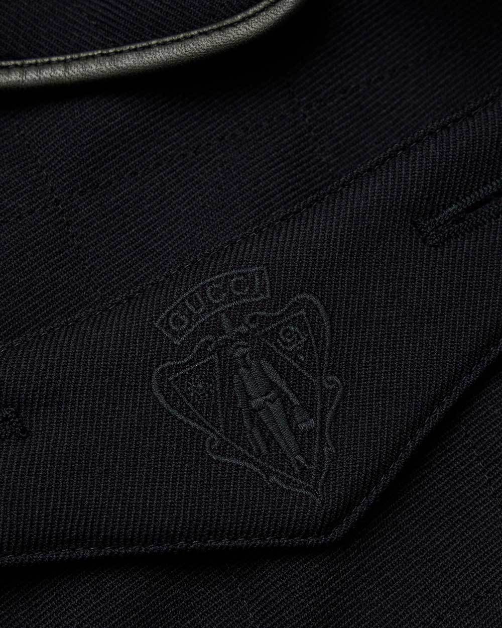 Gucci Double-breasted Casual Jacket In Black