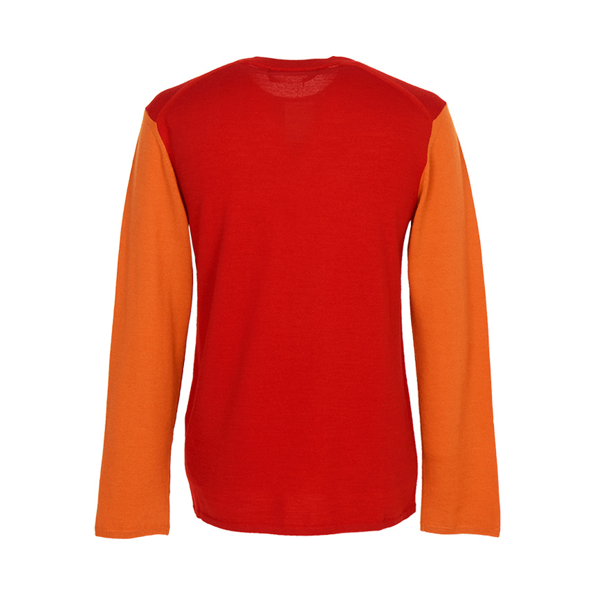Comme Des Garçons Long-sleeved Sweater In Red