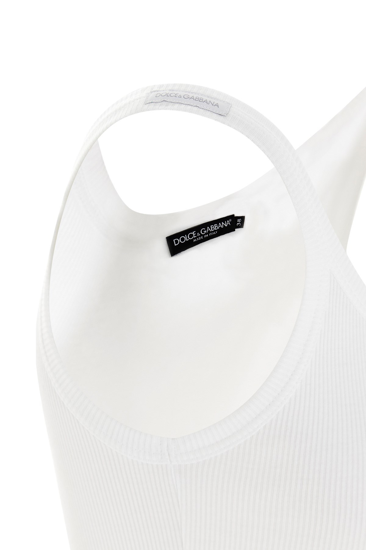 Dolce & Gabbana Ribbed Tank Top In White