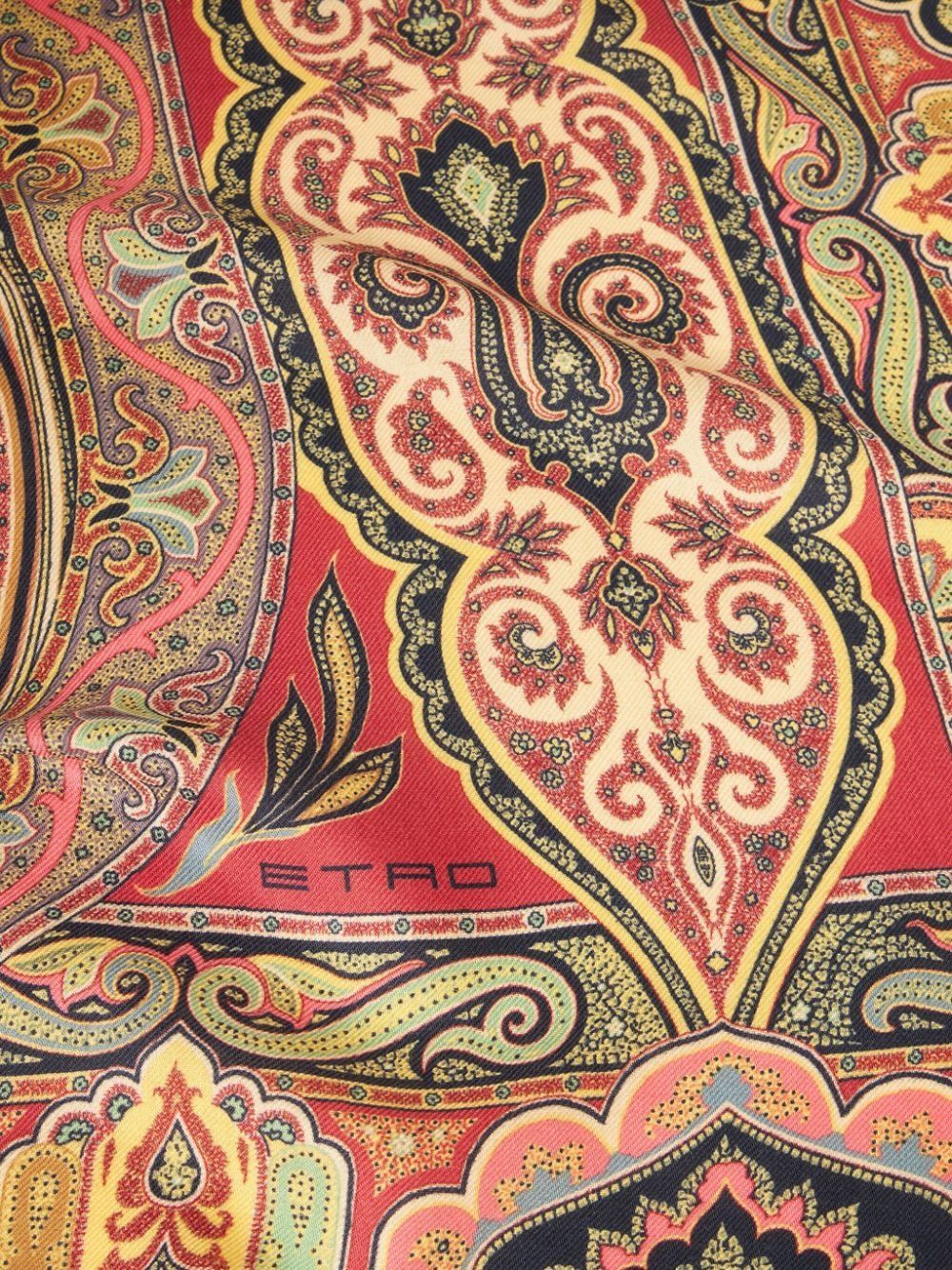 Etro Wool And Silk Shawl With Print In Pink