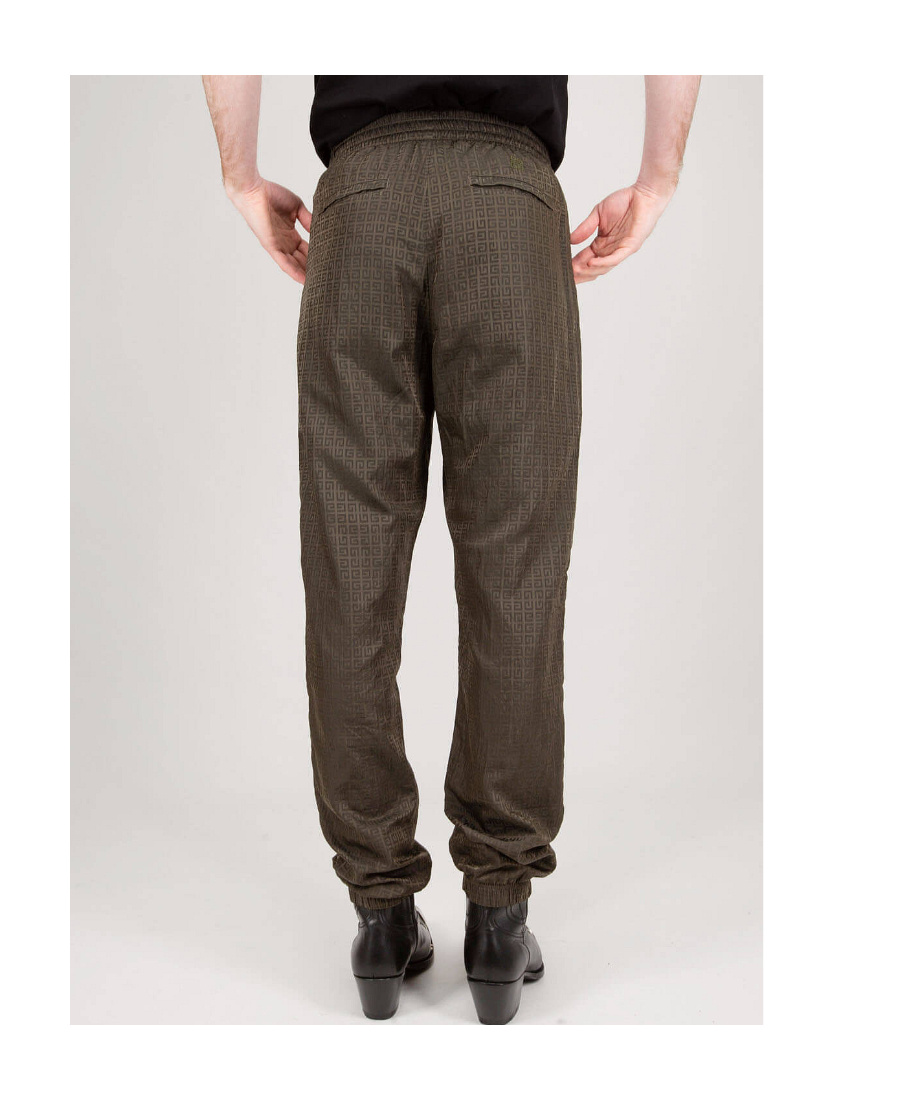 Givenchy 4g Jacquard Track Pants In Military Green