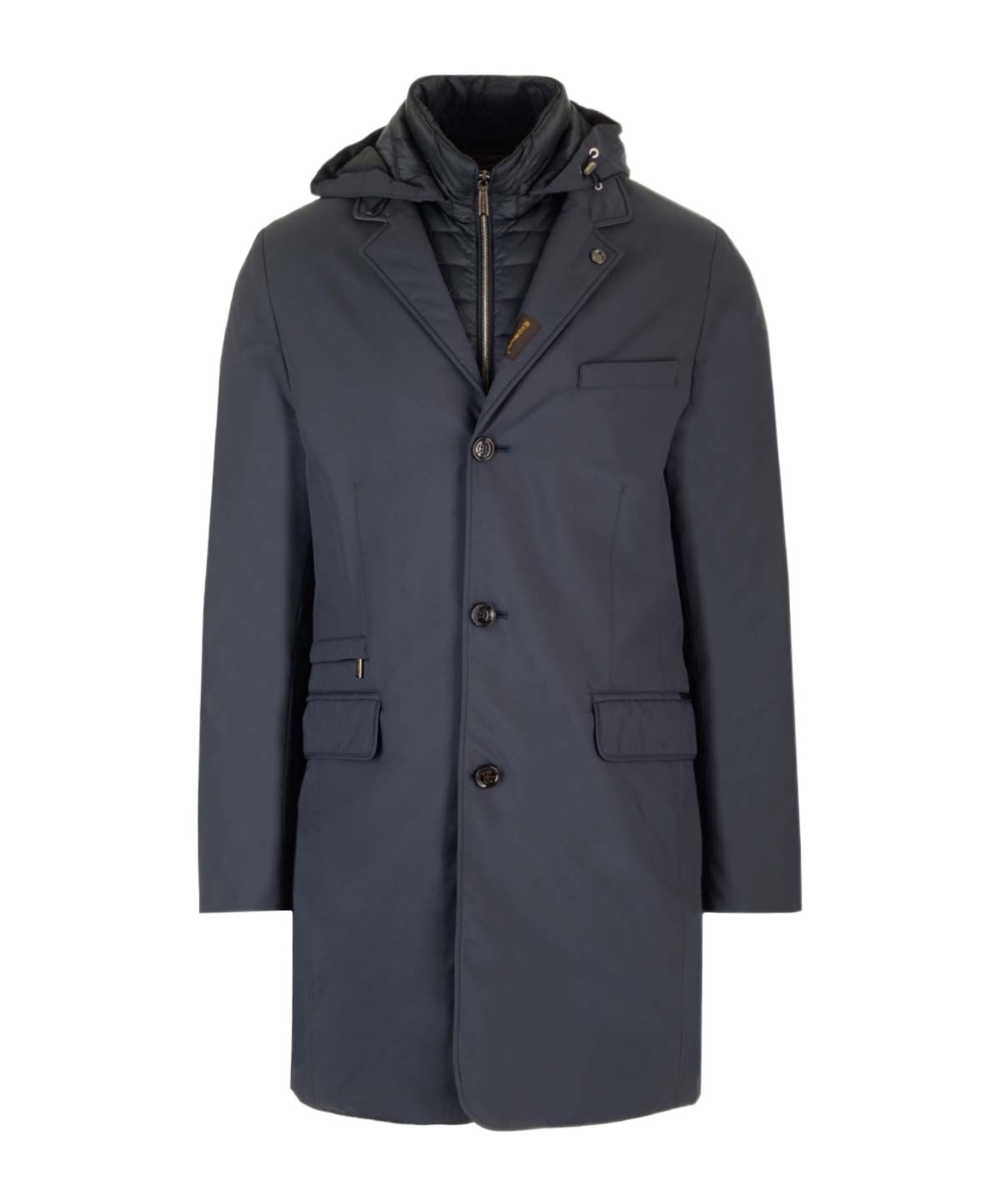 Moorer Redon-pum Coat In Blue