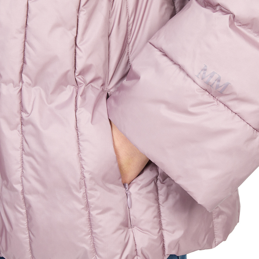 Max Mara Long Sleeve Cotton Coat In Pink