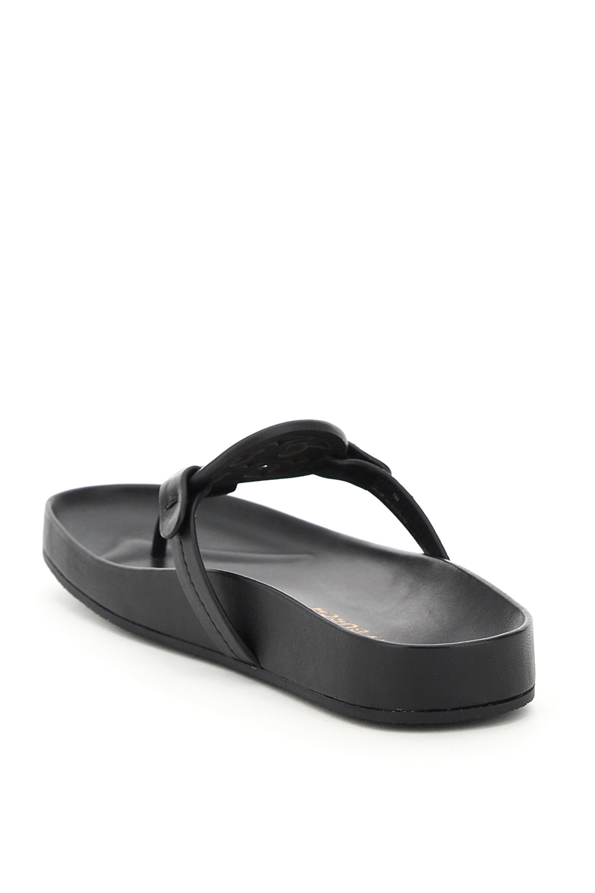 Tory Burch Miller Cloud Leather Sandals In Black