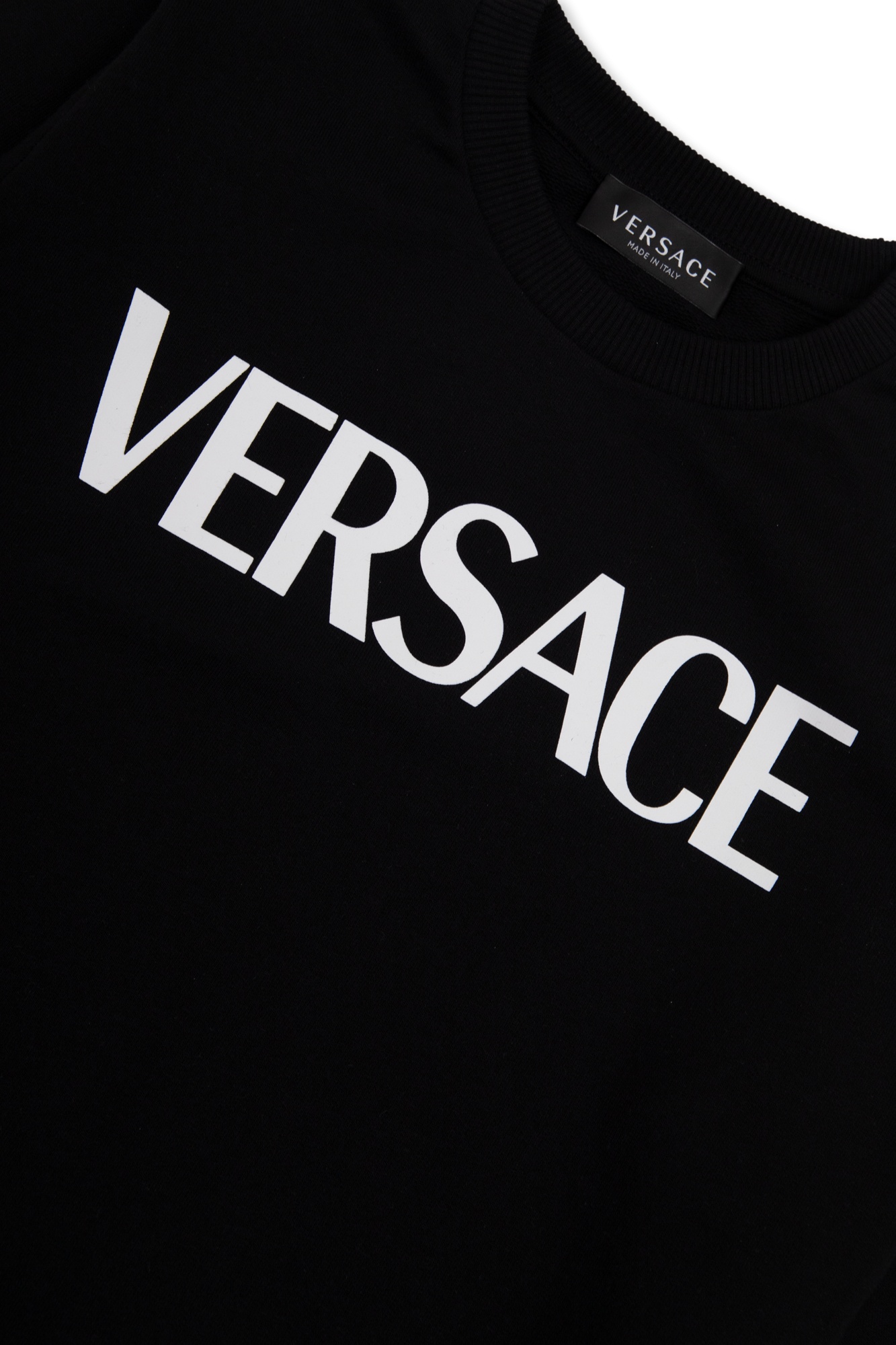 Versace Logo-print Sweatshirt In Black