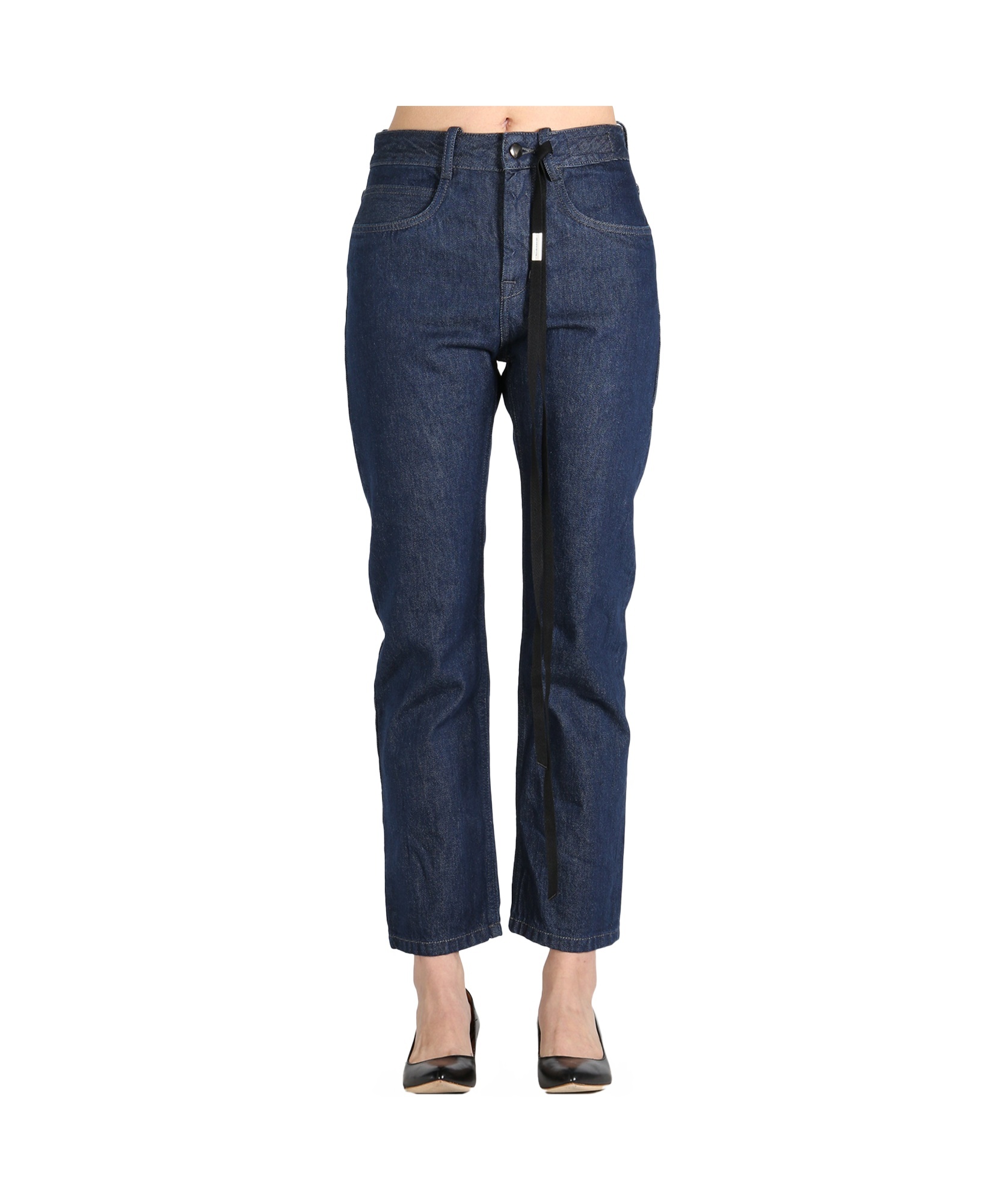 Ann Demeulemeester Belt-loop Jeans In Black