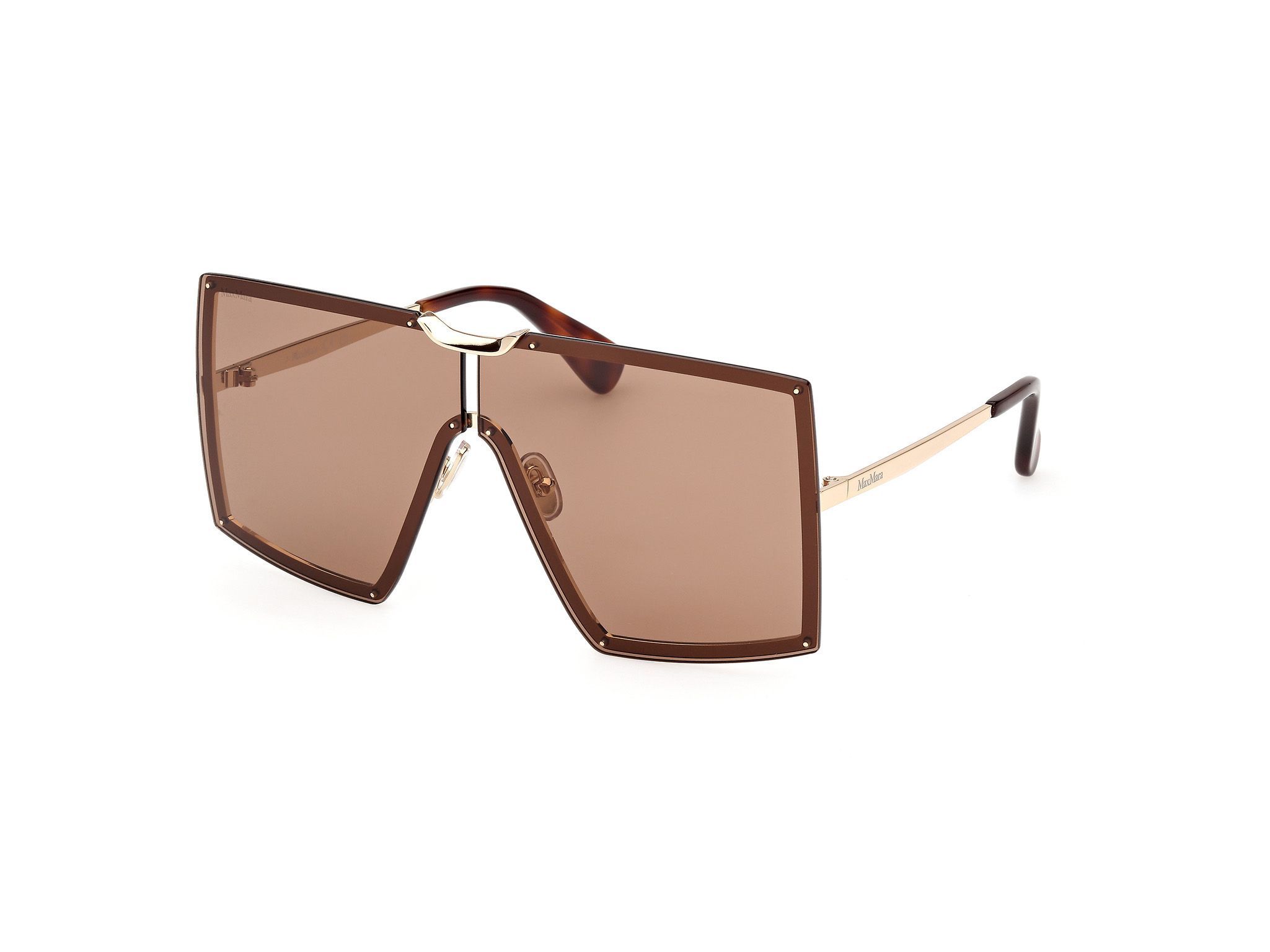 Max Mara 69mm Shield Sunglasses In Nude