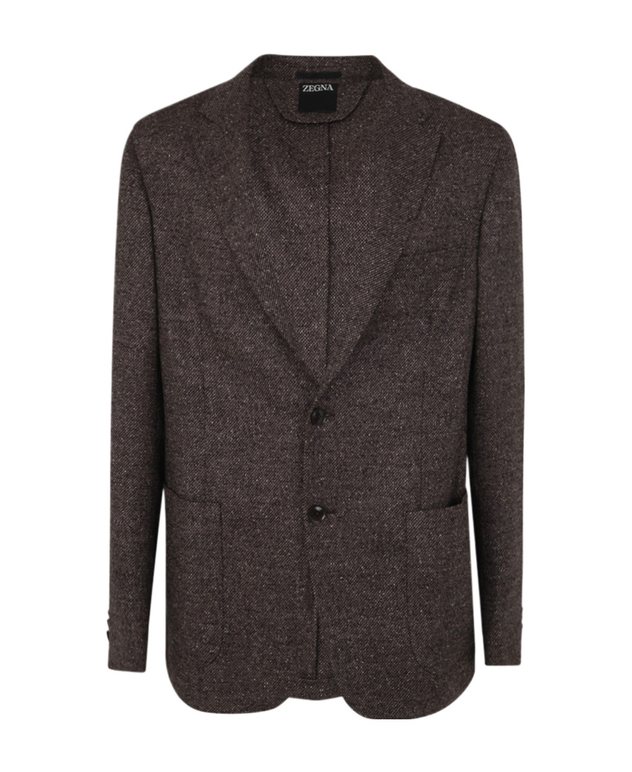 Zegna Men's Wool And Silk Blend Jacket In Black