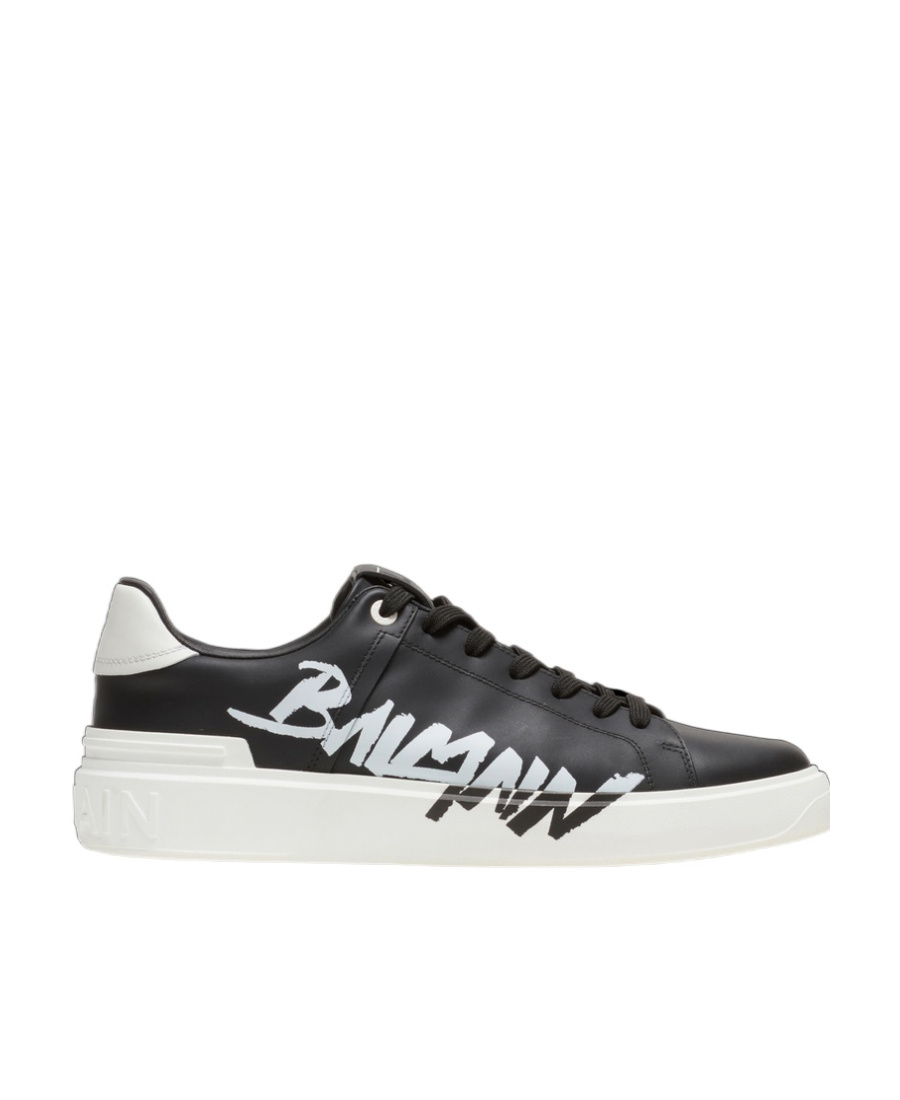 Balmain Rubber Sole Round Toe Low-top Sneakers In White