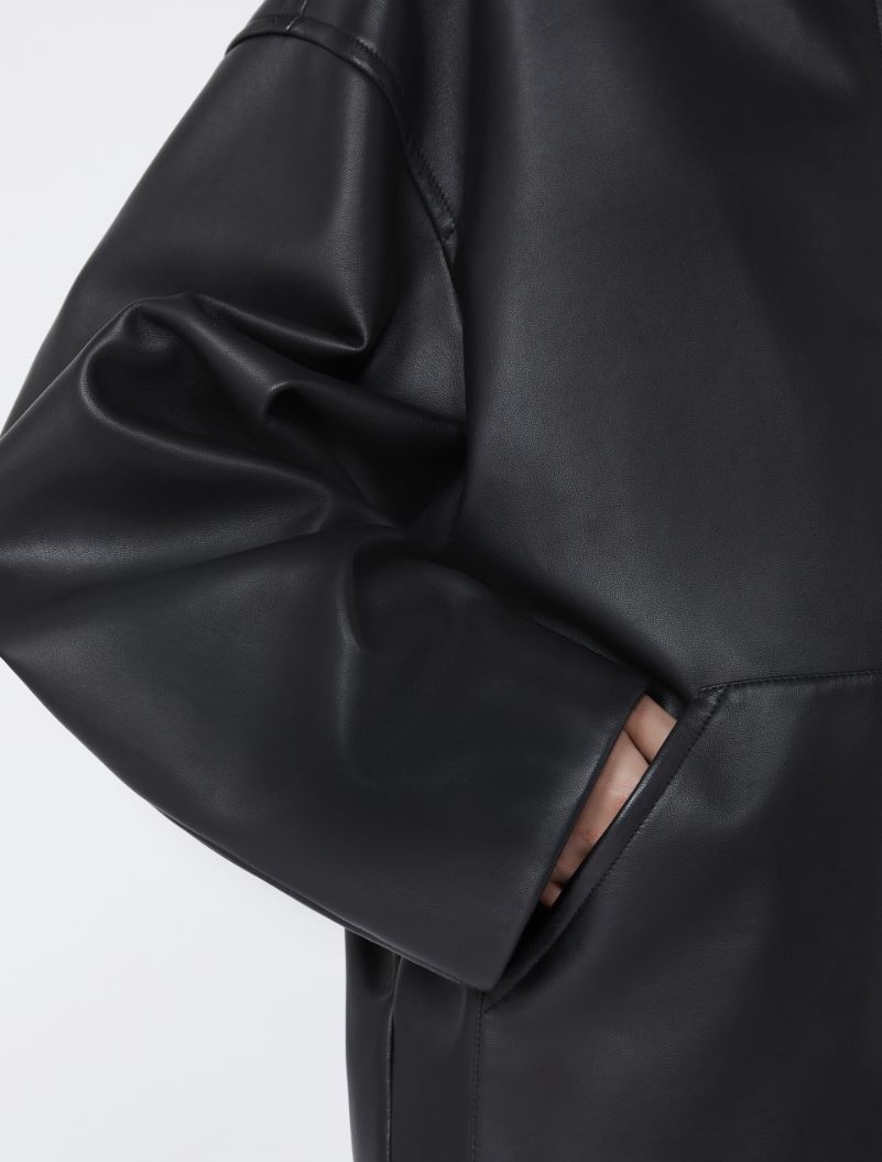 Sportmax Hooded Jacket With Drawstring And Pockets In Black