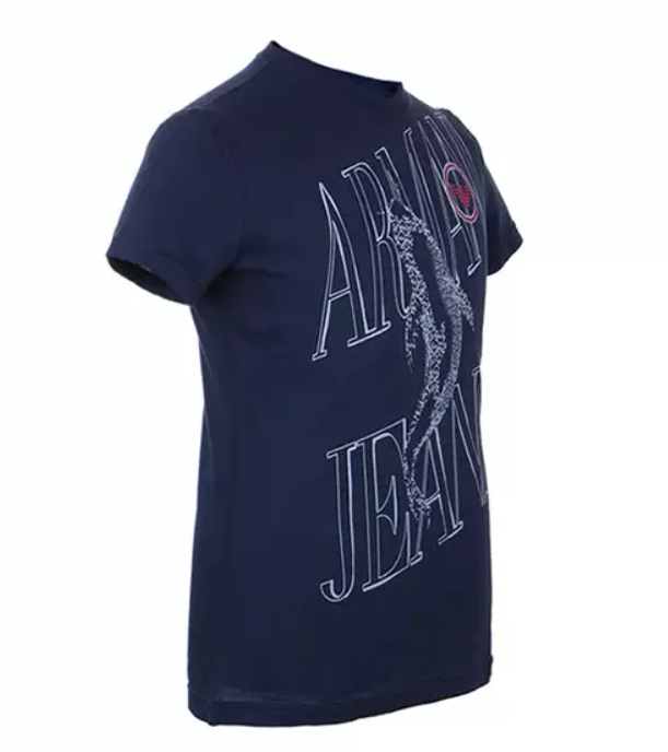 Armani Jeans Printed T-shirt In Blue