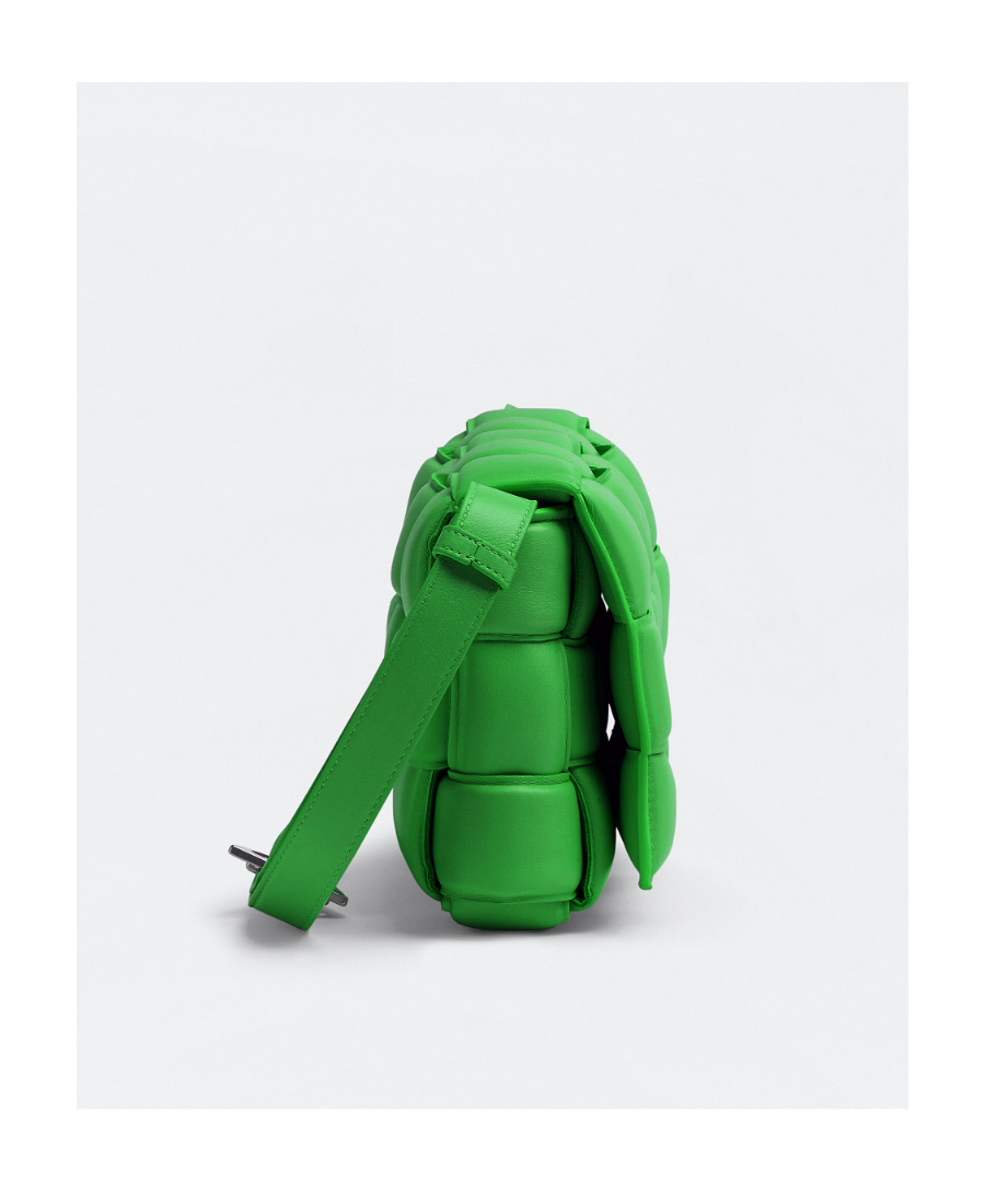 Bottega Veneta Cassette Padded Intrecciato Leather Shoulder Bag In Green