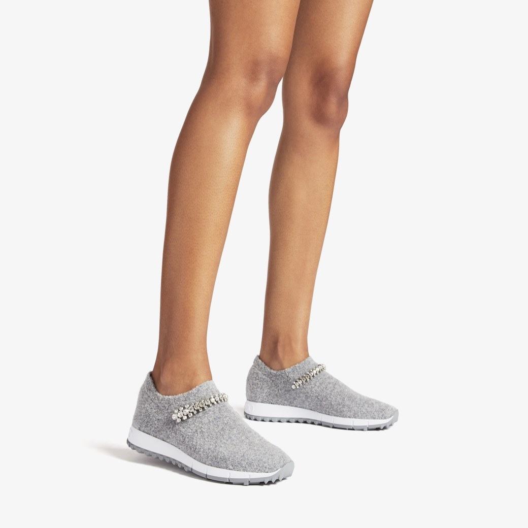 JIMMY CHOO ROUND-HEAD SNEAKERS