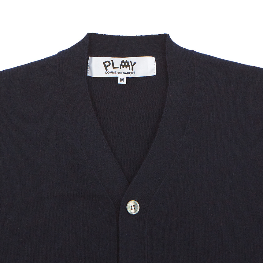 Comme Des Garçons Play X Invader Pixelated-heart Cardigan