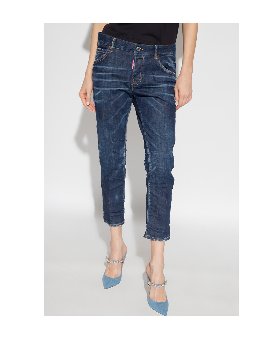Dsquared2 Skater Mid-rise Slim Jeans In Blue