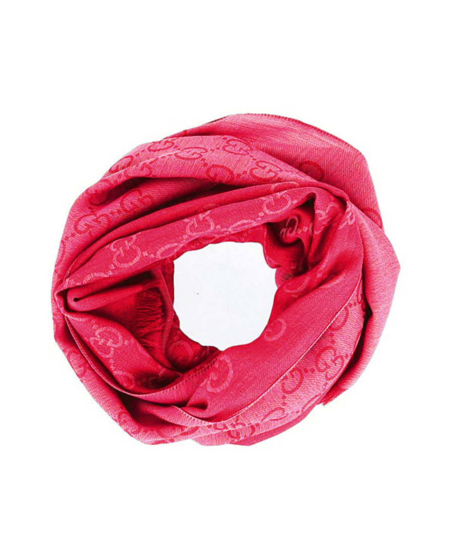 Gucci Logo Wool Scarf In Red
