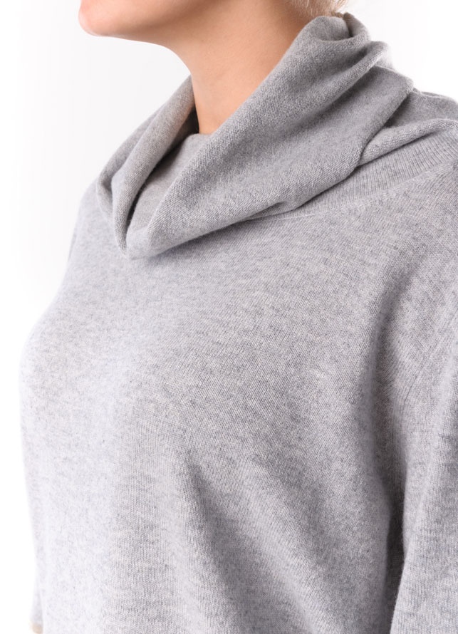 Fabiana Filippi High-collar Sweater In Gray