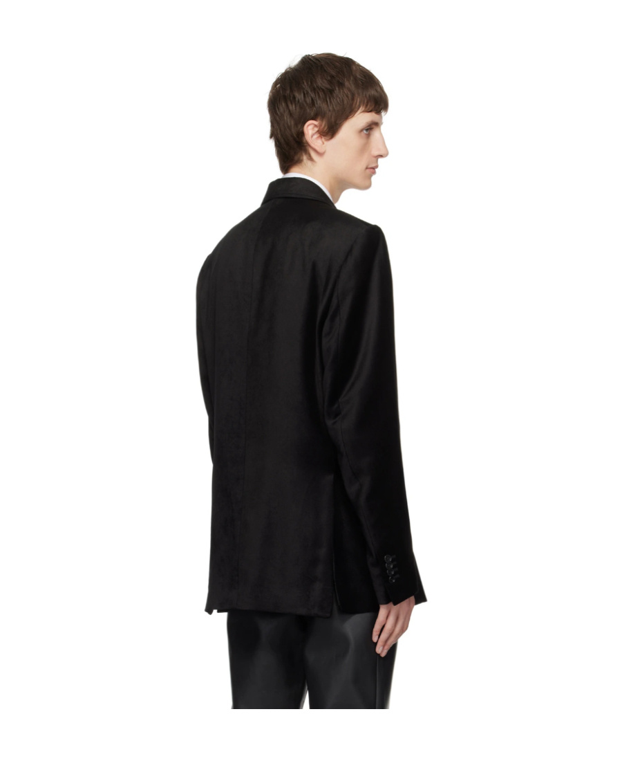 Lardini Single-breasted Long-sleeved Suit Jacket In Black