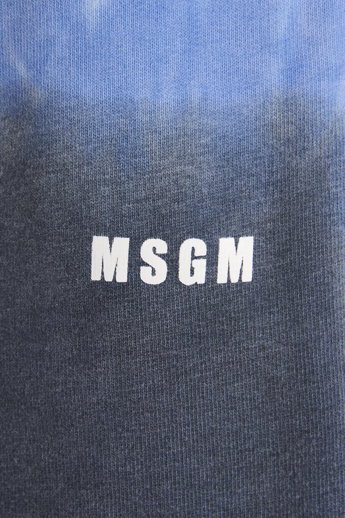 Msgm Logo Printed Tie Dyed Bermuda Shorts In Black