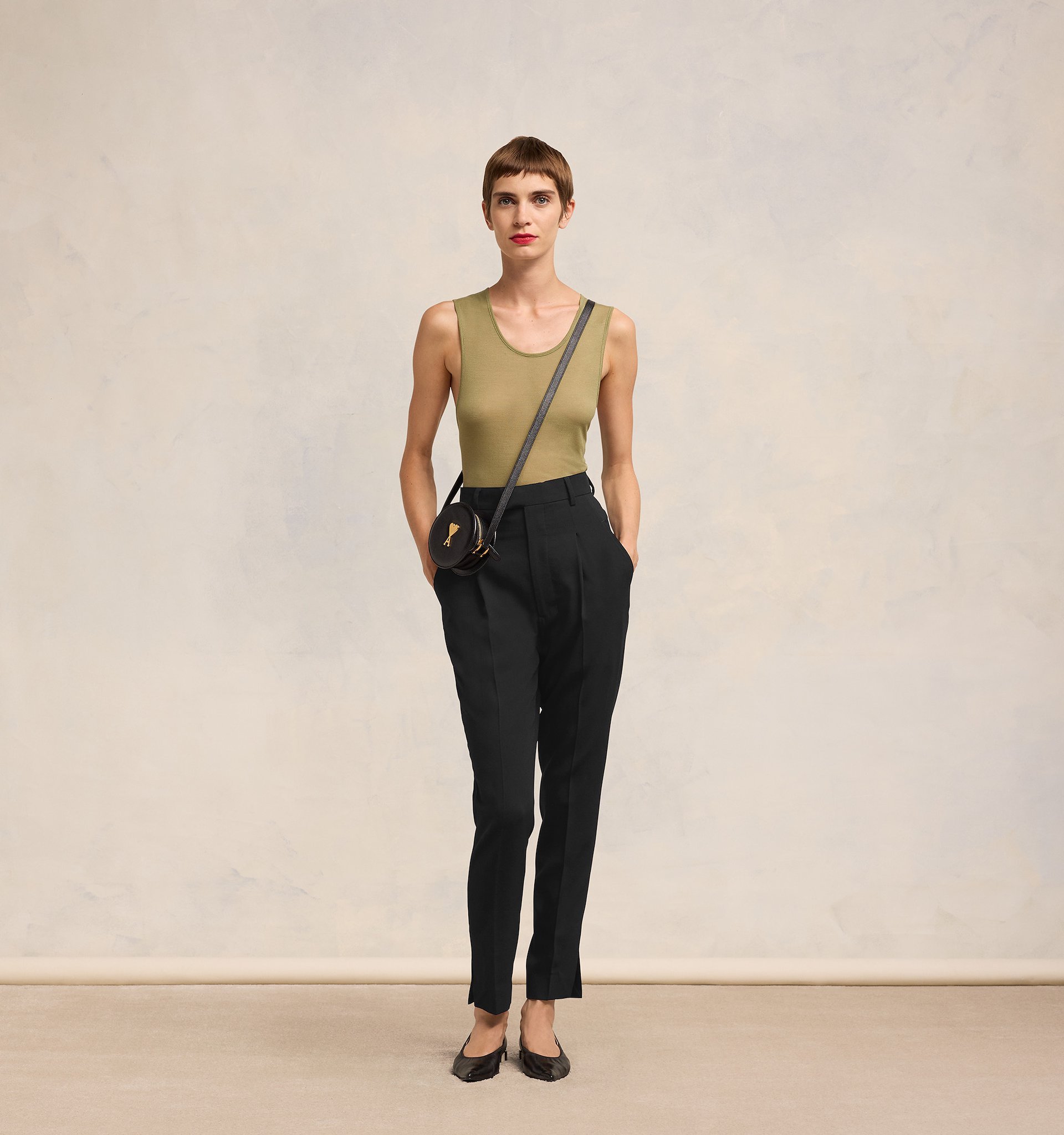 Ami Alexandre Mattiussi High-waisted Pipe Pants In Black
