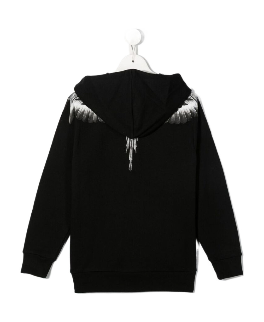 Marcelo Burlon County Of Milan Wings-print Long-sleeve Hoodie In Black