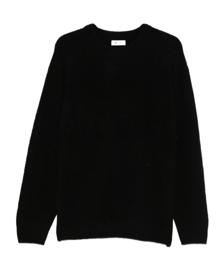 Soft Goat Long-sleeved Sweater In Black