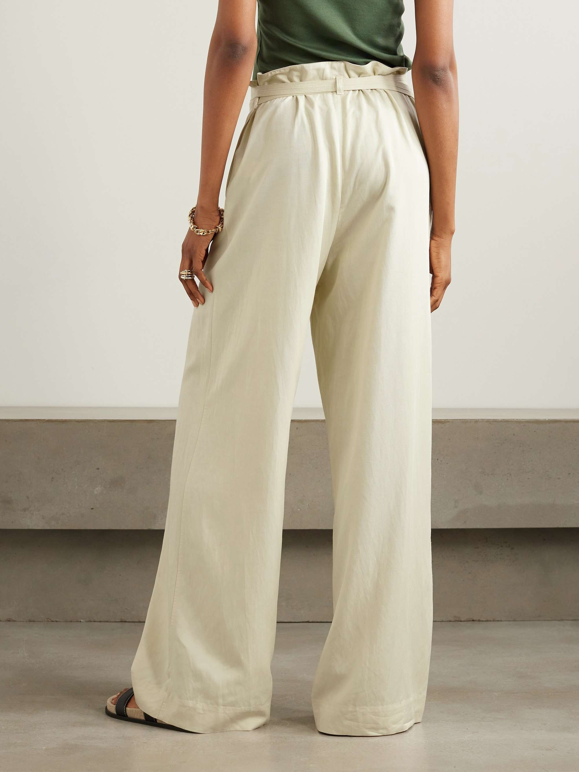 Totême Toteme Tie-waist Fluid Trousers In Nude