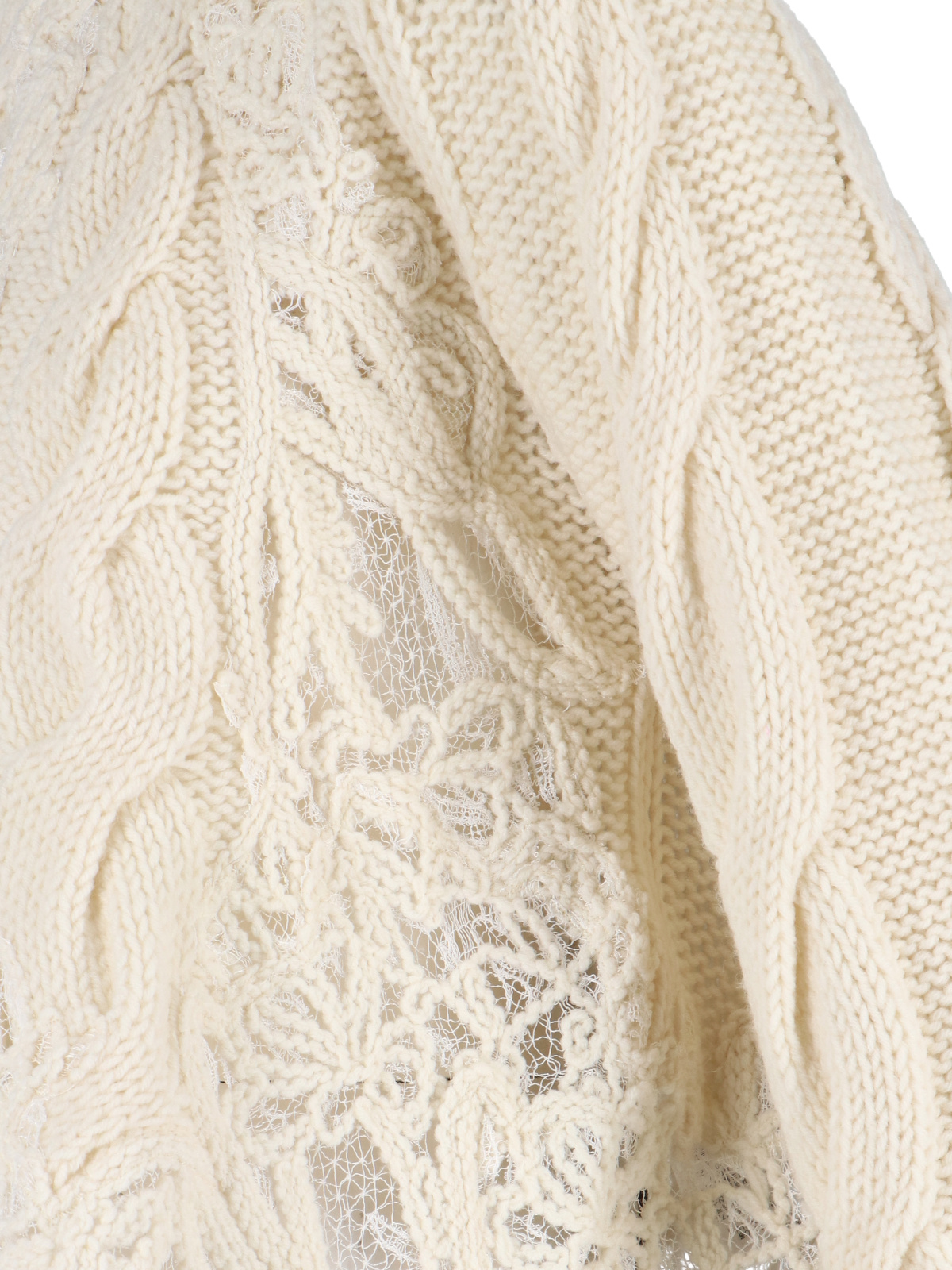 Ermanno Scervino Knitwear With Crewneck And Asymmetric Hem In Brown