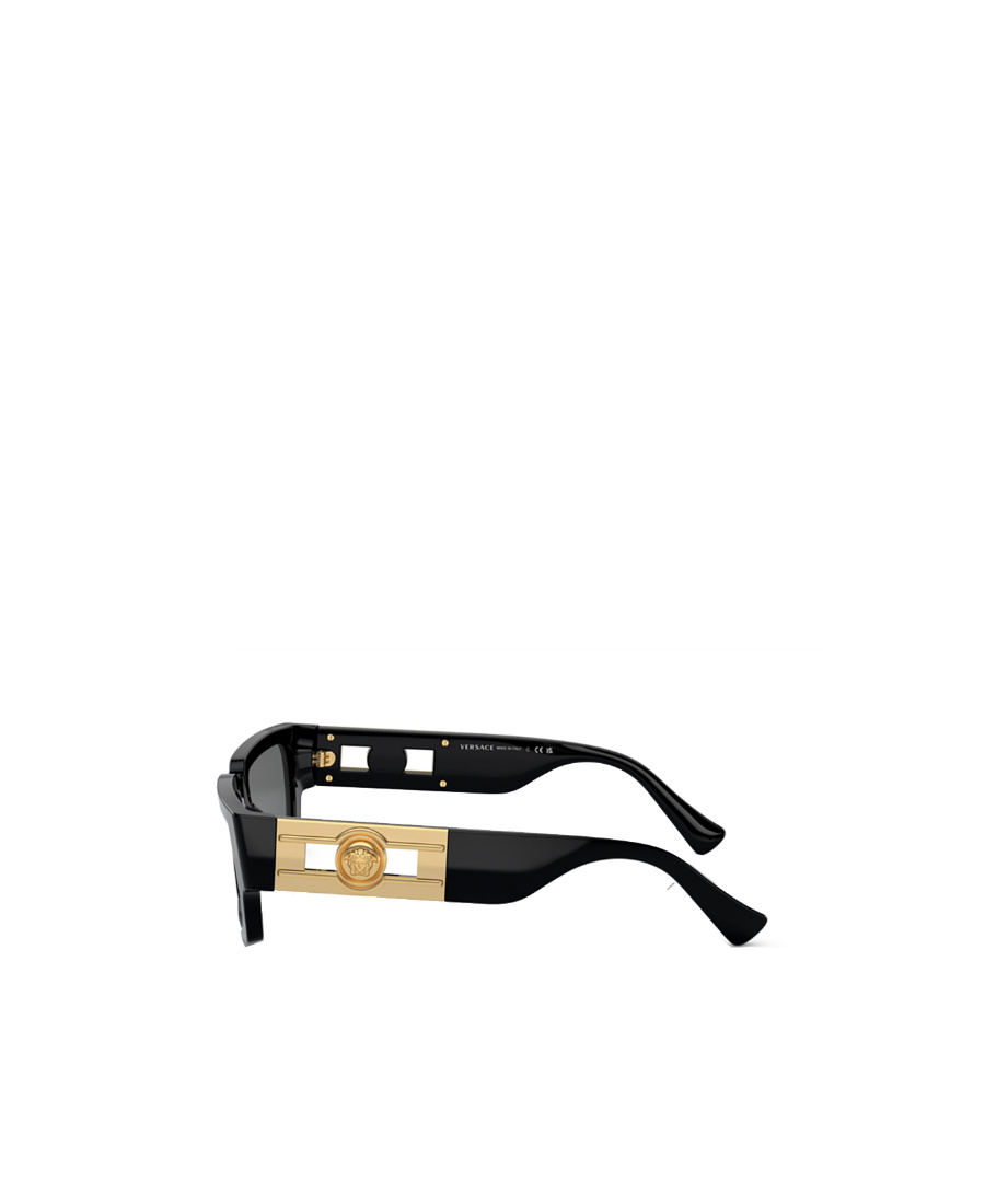 Versace Eyewear Rectangle Frame Sunglasses In Gray