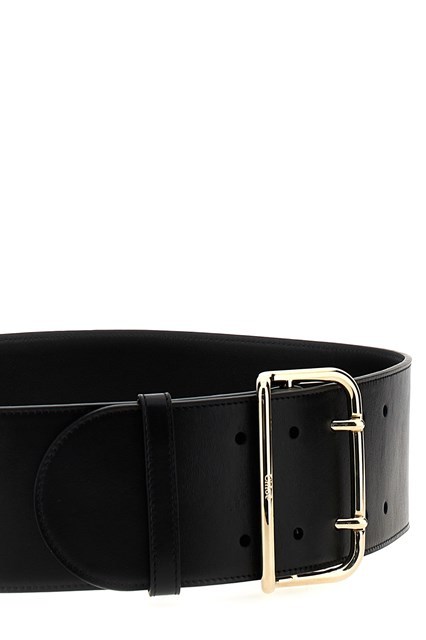 Chloé Leather Belt In Black