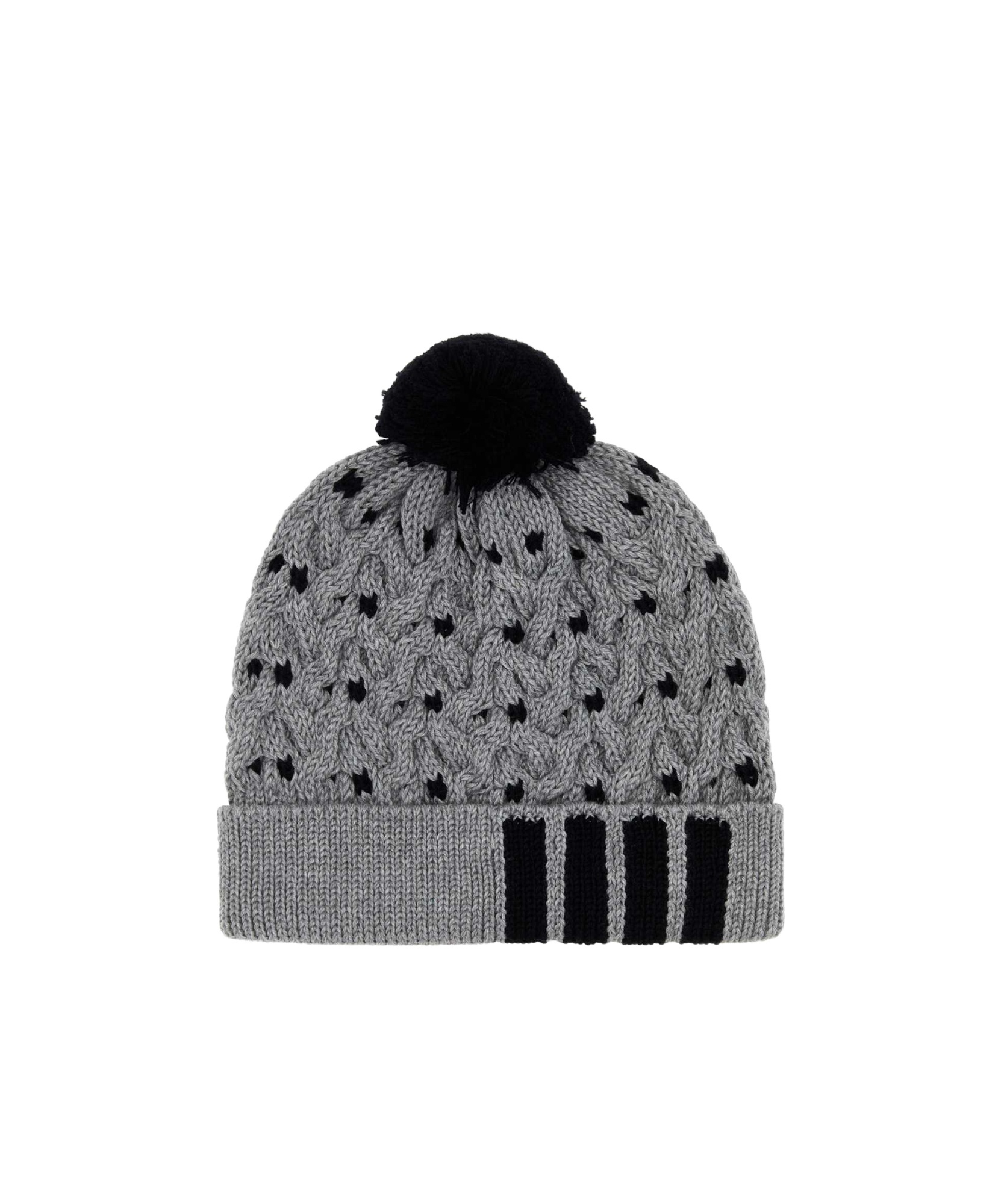 Shop Thom Browne Cable Beanie In Gray