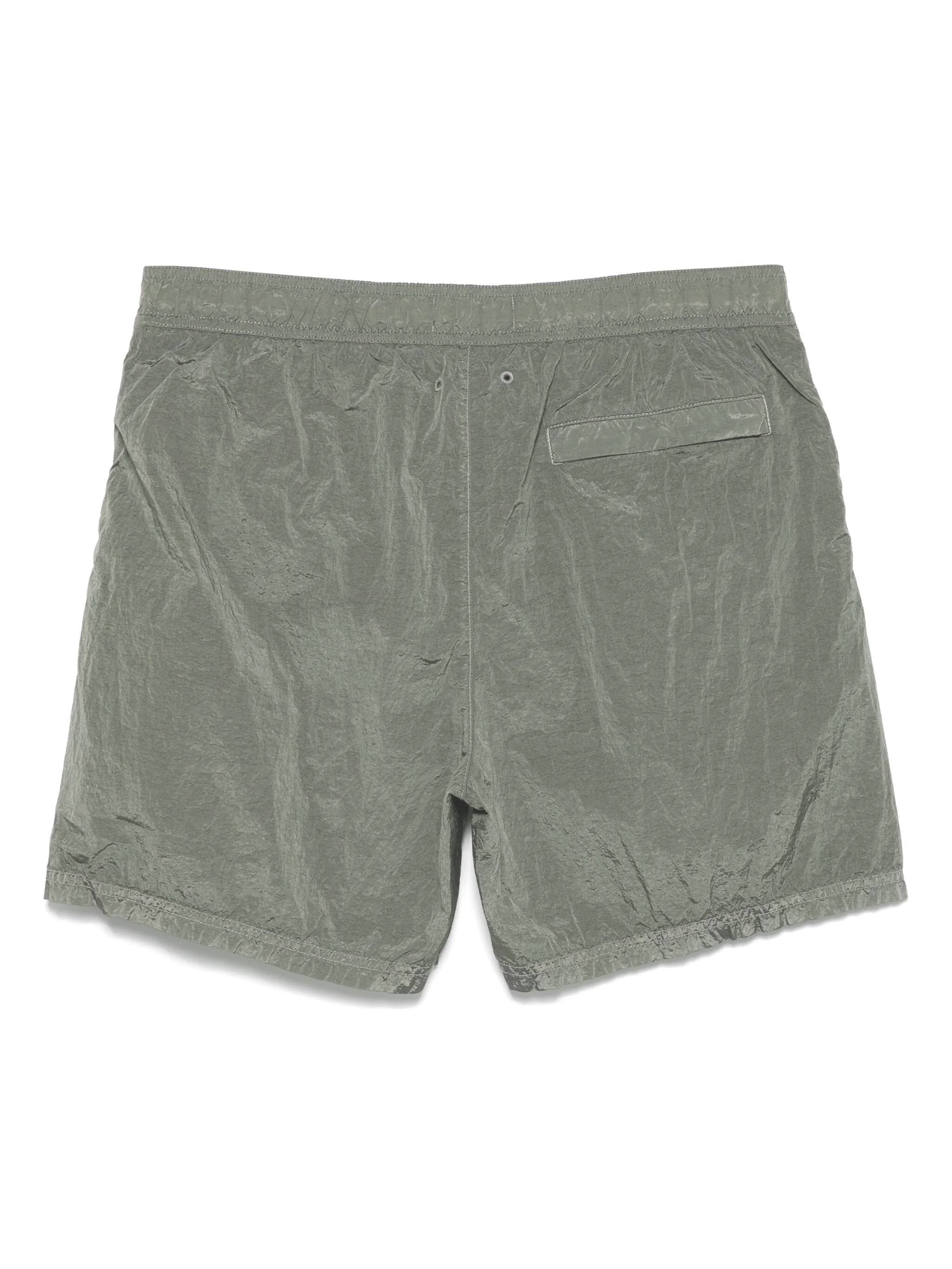 Stone Island Compass-patch Swim Shorts In Sage