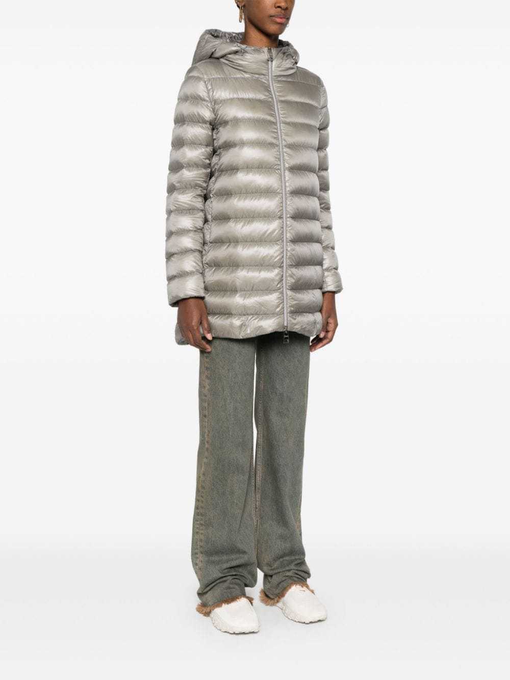 Herno A-shape Puffer Jacket In Gray