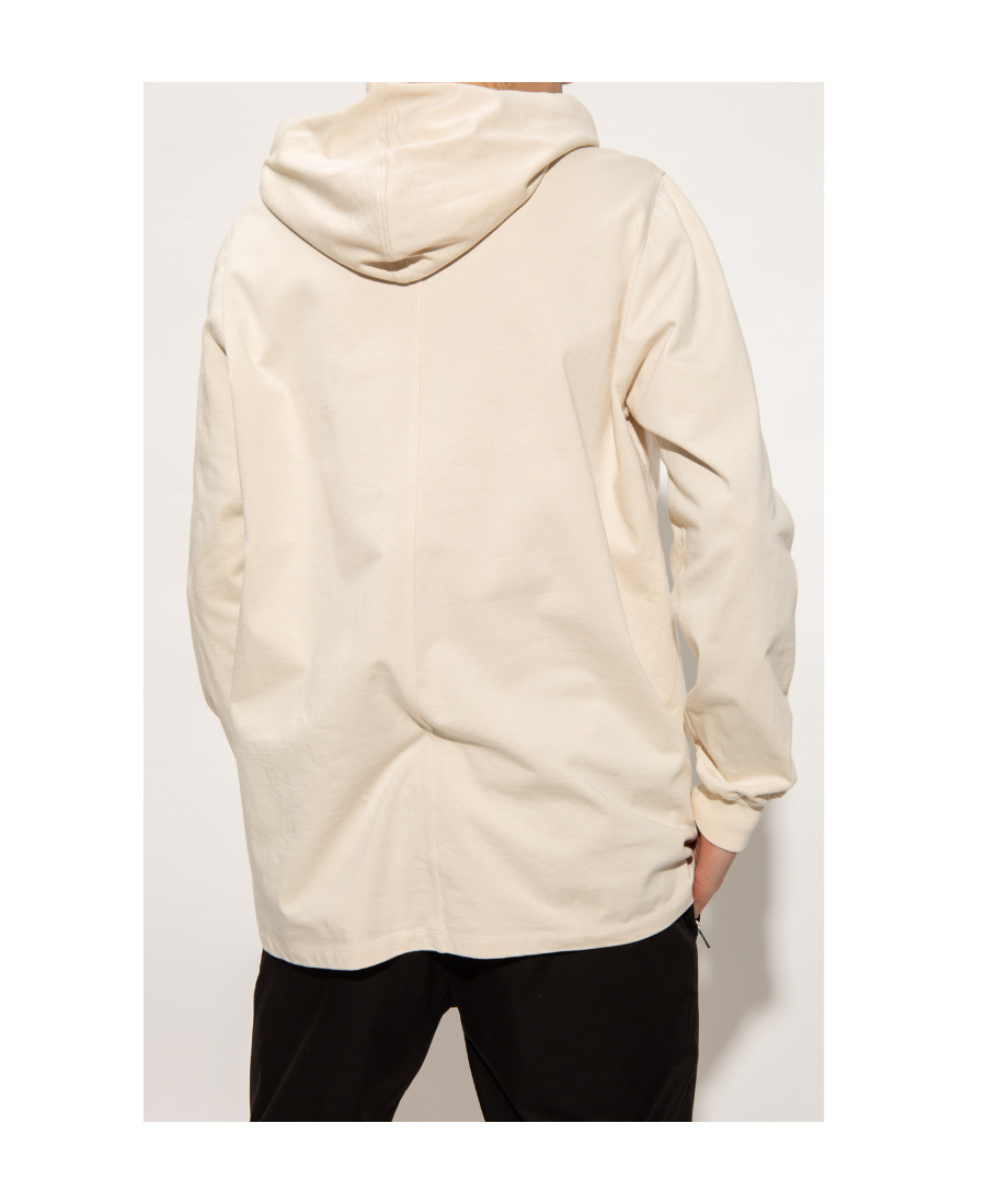 Rick Owens Long-line Cotton Hoodie In Nude